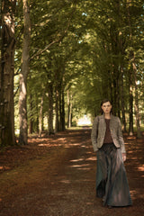 TAFFETA ODINA MAXI SKIRT - DARK BROWN - SKIRTS - SCAPA FASHION - SCAPA OFFICIAL