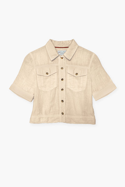 WASHED LINEN BUTTON DOWN SHIRT WILL