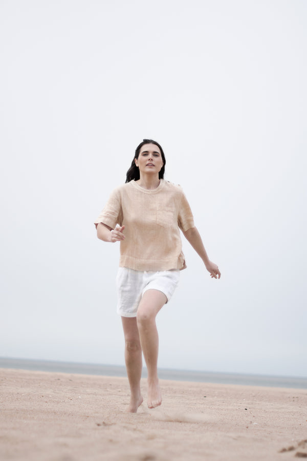 WASHED LINEN BUTTON DETAIL SHIRT WILLAH - SHIRTS - SCAPA FASHION - SCAPA OFFICIAL