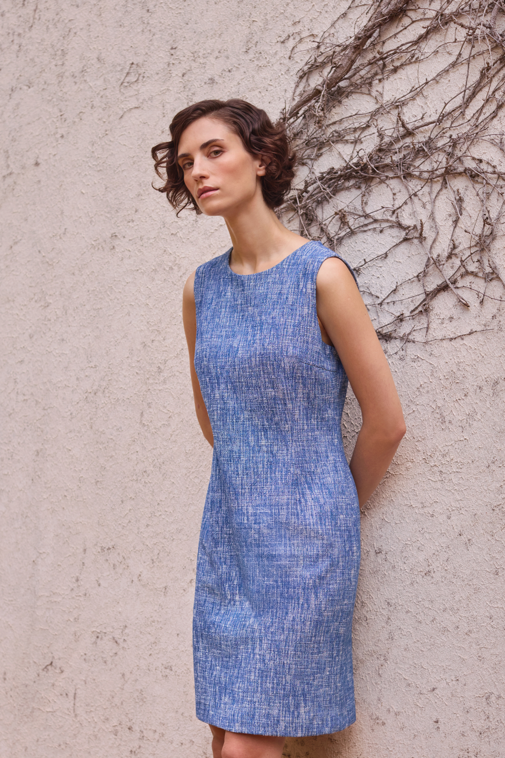DENIM BLUE COTTON DRESS SOPHIA - DRESSES - SCAPA FASHION - SCAPA OFFICIAL