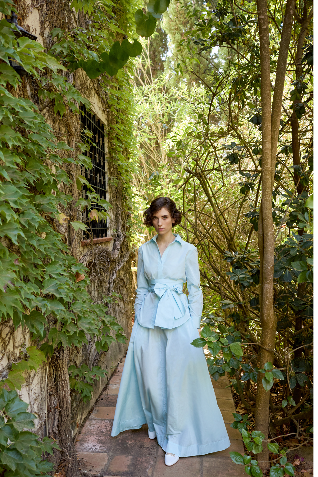 TAFFETA SHIRT HERMINE - WINE AND LIGHT BLUE - SHIRTS - SCAPA FASHION - SCAPA OFFICIAL