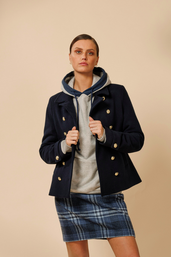 LIVANA - COAT - SCAPA SPORTS - NAVY - WOOL 