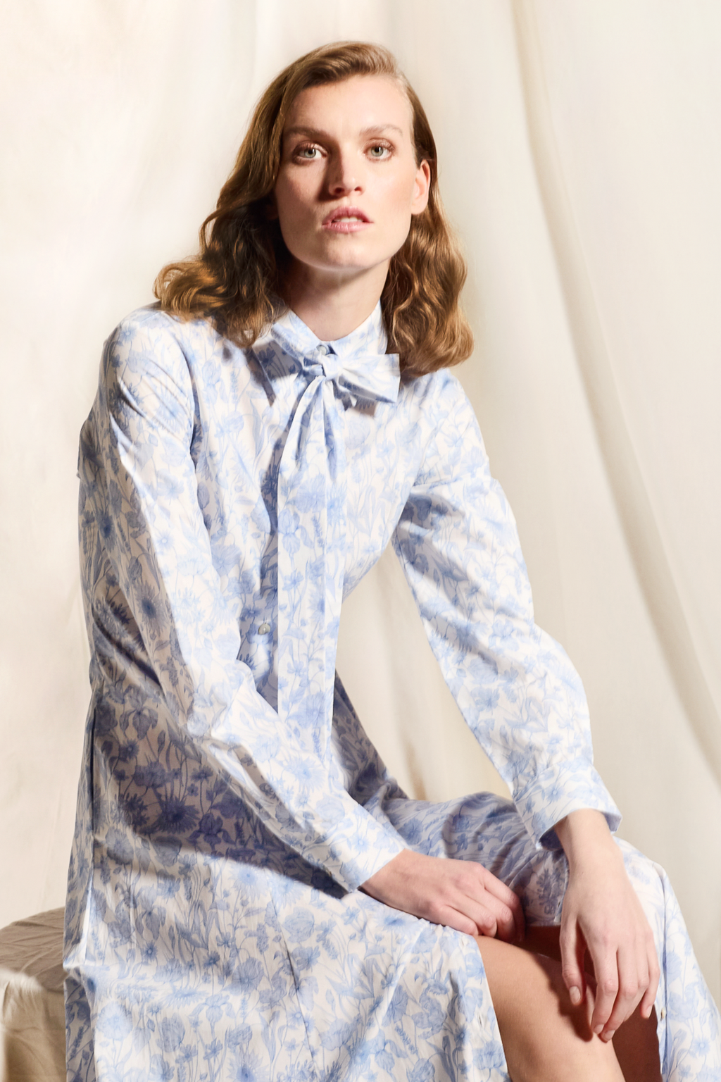 COTTON POPLIN FLORAL DRESS CHARLIE - DRESSES - SCAPA FASHION - SCAPA OFFICIAL