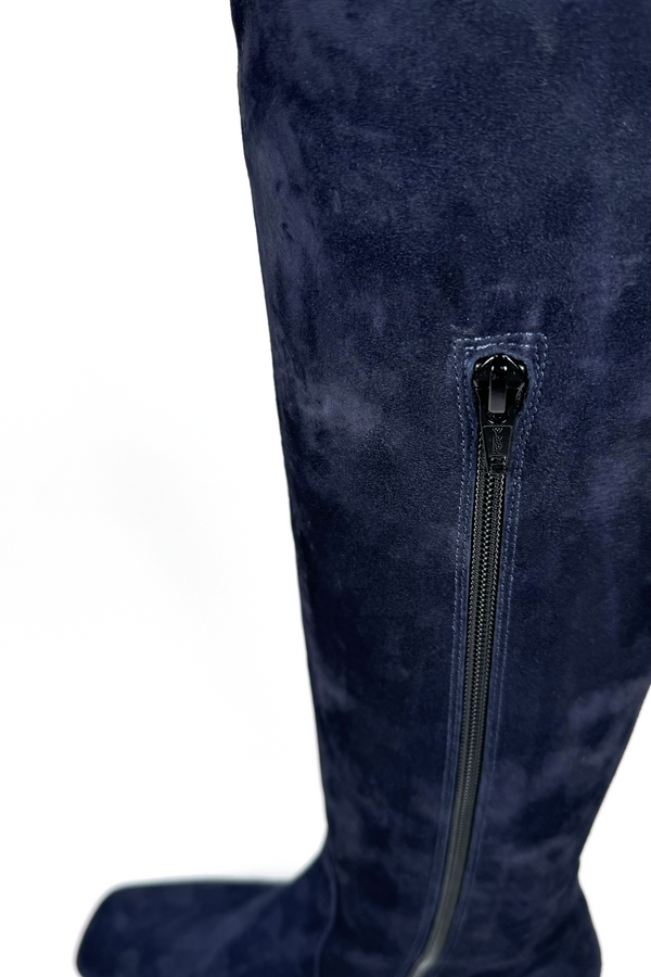 Suede knee-length boots Nadia