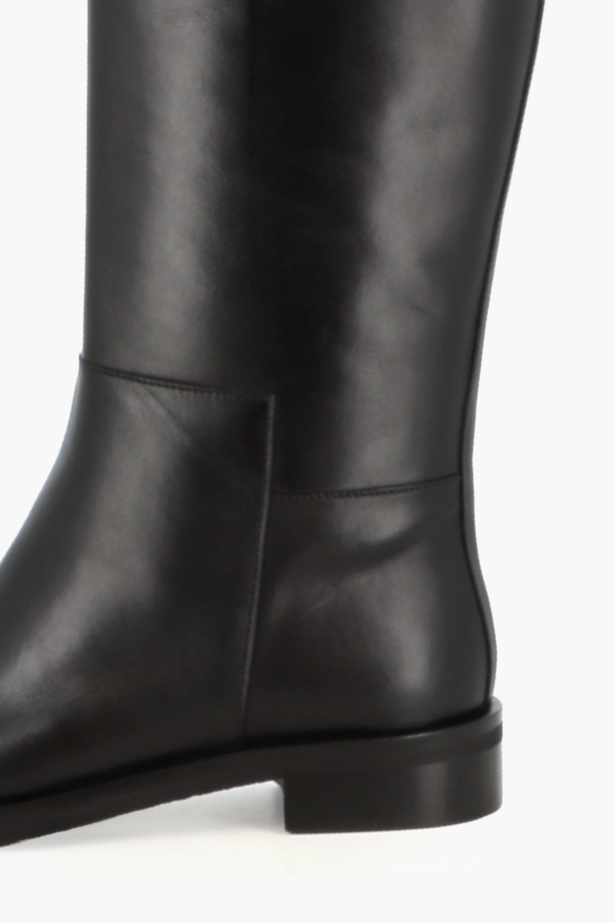 BLACK LEATHER RIDING BOOTS - SHOES - SCAPA FASHION - SCAPA OFFICIAL