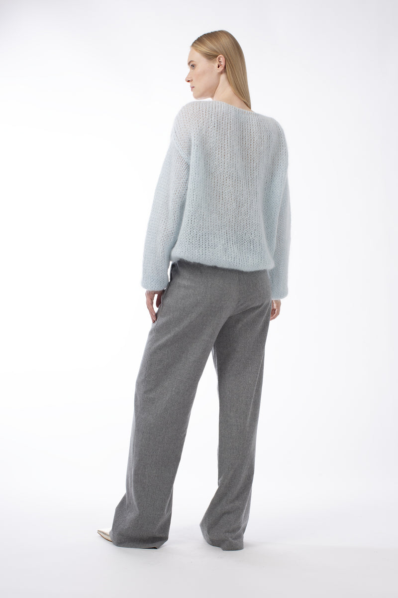 ITALIAN FLANNEL WOOL TROUSERS JOLENE - TROUSERS - SCAPA FASHION - SCAPA OFFICIAL