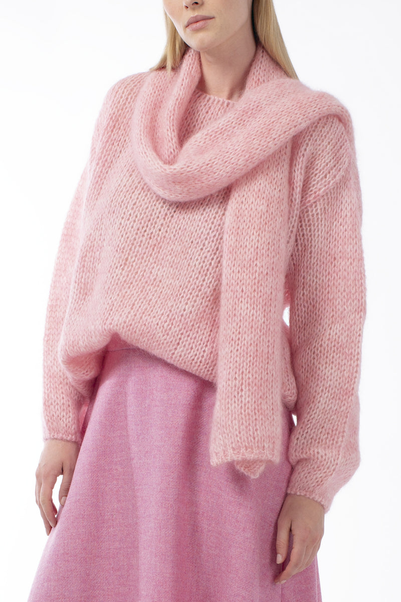 MOHAIR BLEND OPEN JERSEY STITCH PULL GENNY - PULLS - SCAPA FASHION - SCAPA OFFICIAL