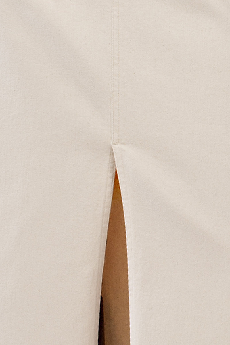 COTTON STRETCH TWILL DENIM FRONT SPLIT SKIRT MERYN - SKIRTS - SCAPA FASHION - SCAPA OFFICIAL