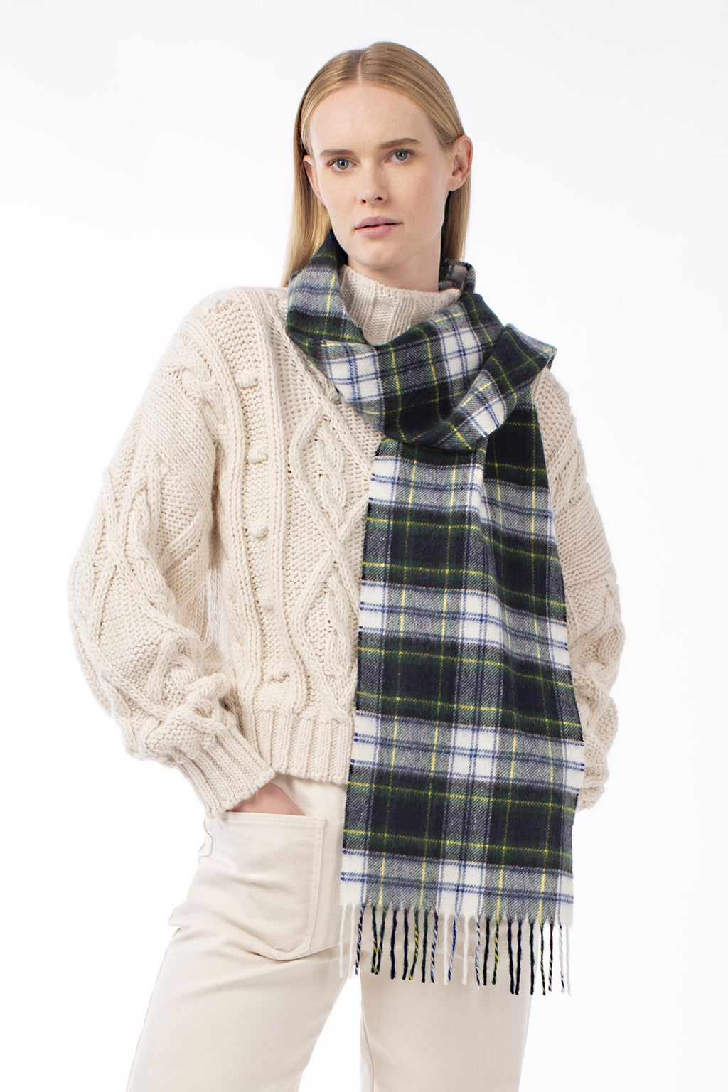 MERINO WOOL SHAWL GORDON - ACCESSOIRES - SCAPA FASHION - SCAPA OFFICIAL
