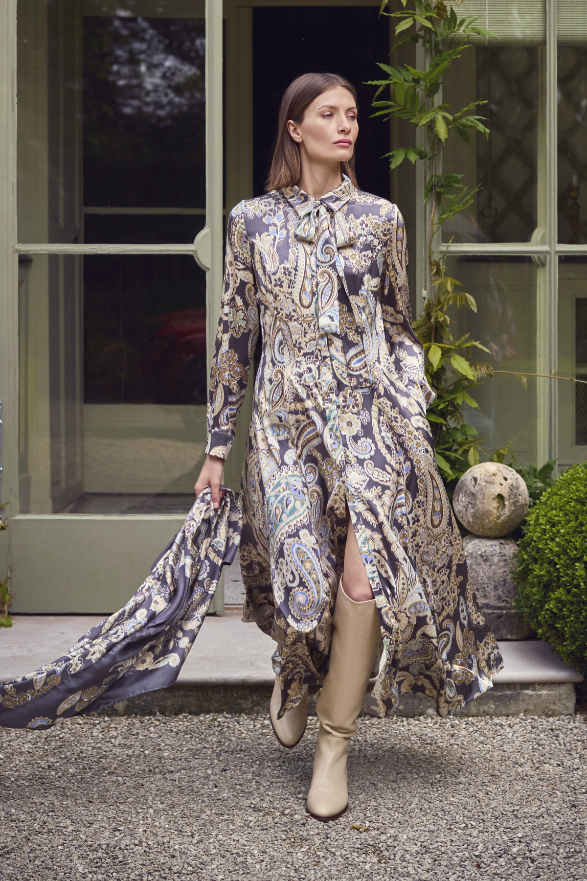 PAISLEY SILK SCARF COLINA - ACCESSOIRES - SCAPA FASHION - SCAPA OFFICIAL