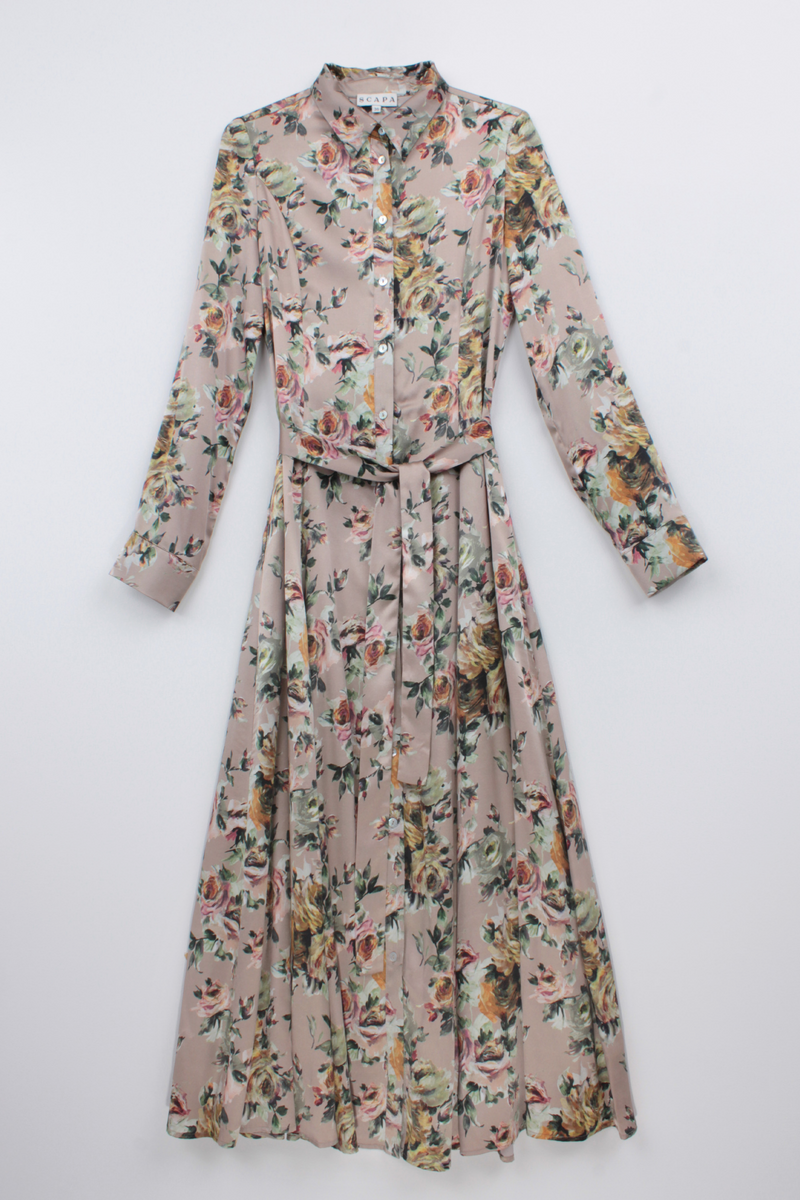SILK PRINT MAXI DRESS CHANELLE