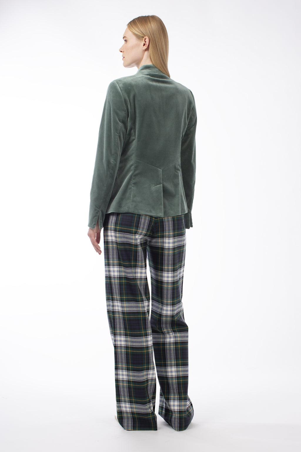 COTTON VELVET SINGLE-BREASTED JACKET HYLTON - JACKETS - SCAPA FASHION - SCAPA OFFICIAL