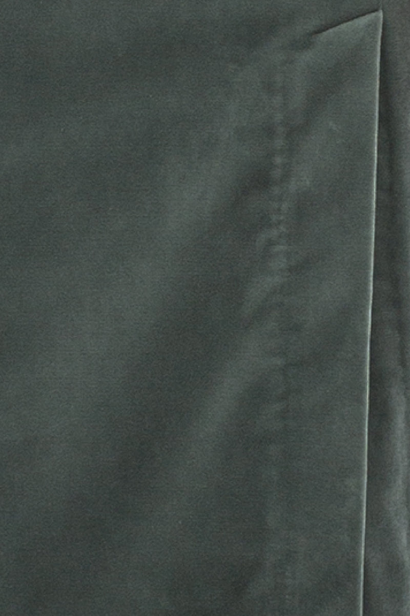 COTTON VELVET ASYMMETRICAL DRESS CLARA