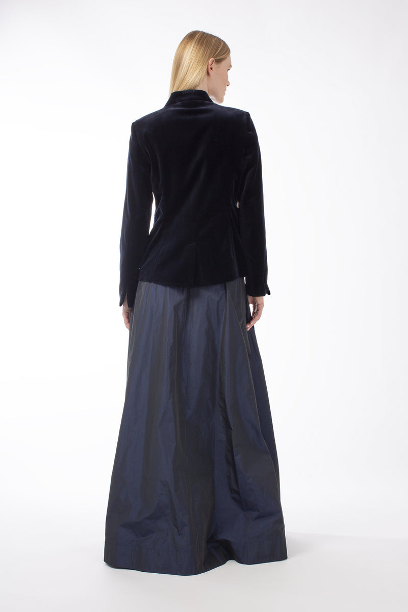 COTTON VELVET SINGLE-BREASTED JACKET HYLTON - JACKETS - SCAPA FASHION - SCAPA OFFICIAL