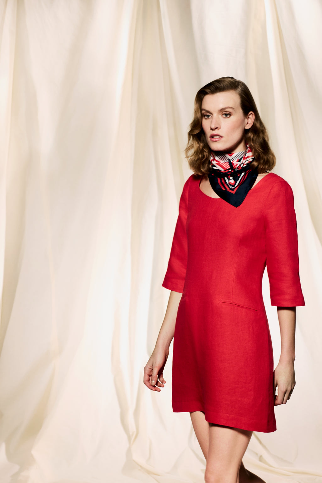 ITALIAN LINEN DRESS MARLOES - DRESSES - SCAPA FASHION - SCAPA OFFICIAL