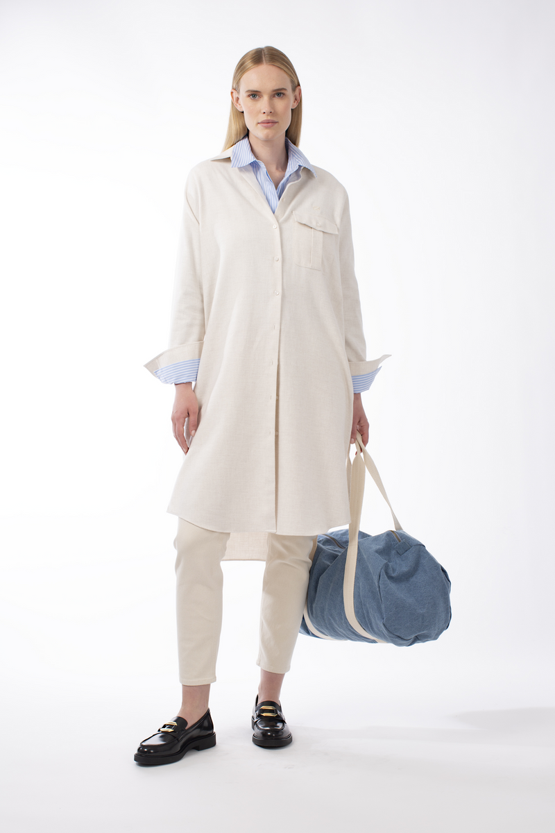SHIRT DRESS ISPHAR LONG SLEEVES - SHIRTS - SCAPA FASHION - SCAPA OFFICIAL