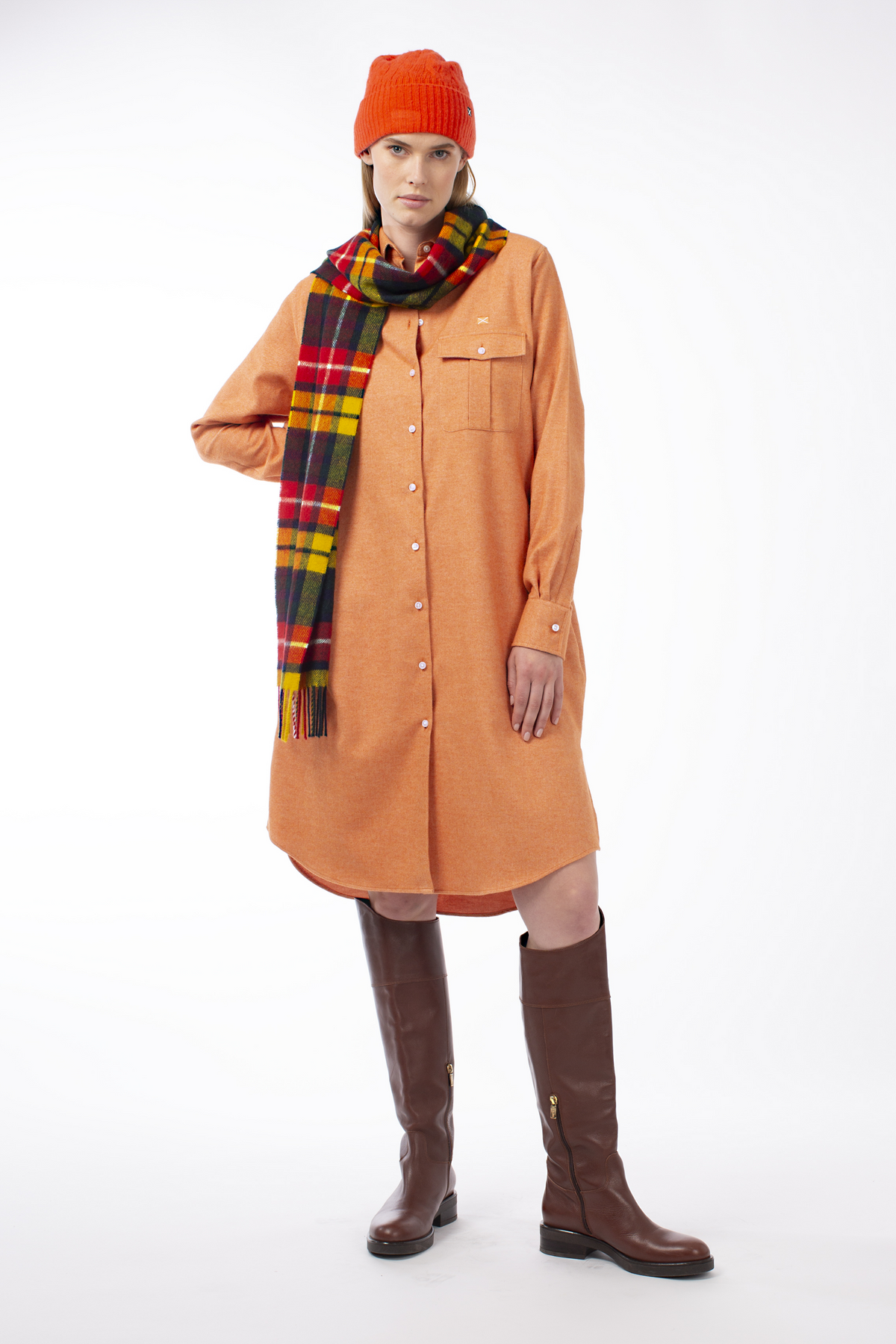 SHIRT DRESS ISPHAR LONG SLEEVES - SHIRTS - SCAPA FASHION - SCAPA OFFICIAL