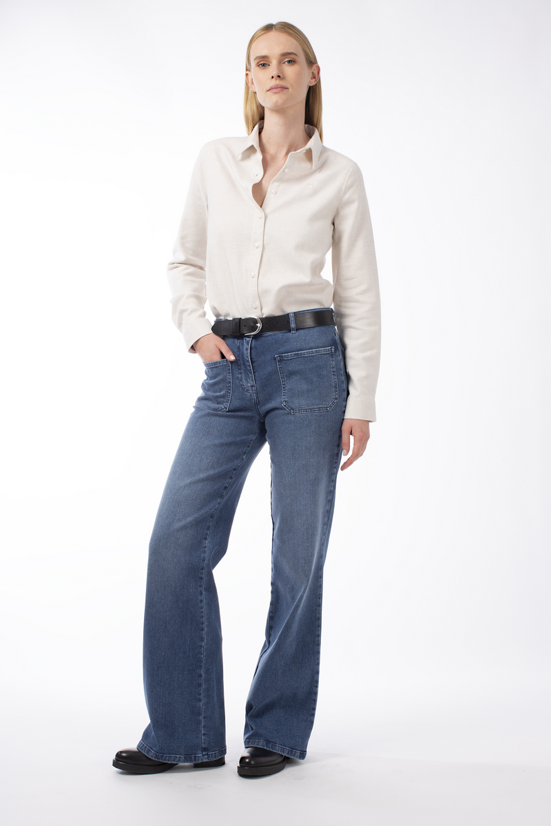 SHIRT ISPER LONG SLEEVES WHITE - SHIRTS - SCAPA FASHION - SCAPA OFFICIAL