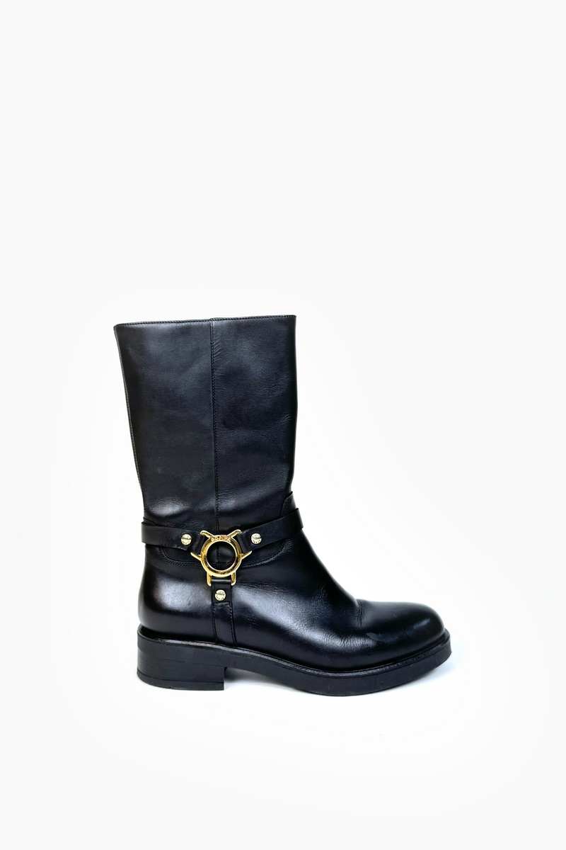 Leather short boot Simone - SHOES - SCAPA FASHION - SCAPA OFFICIAL