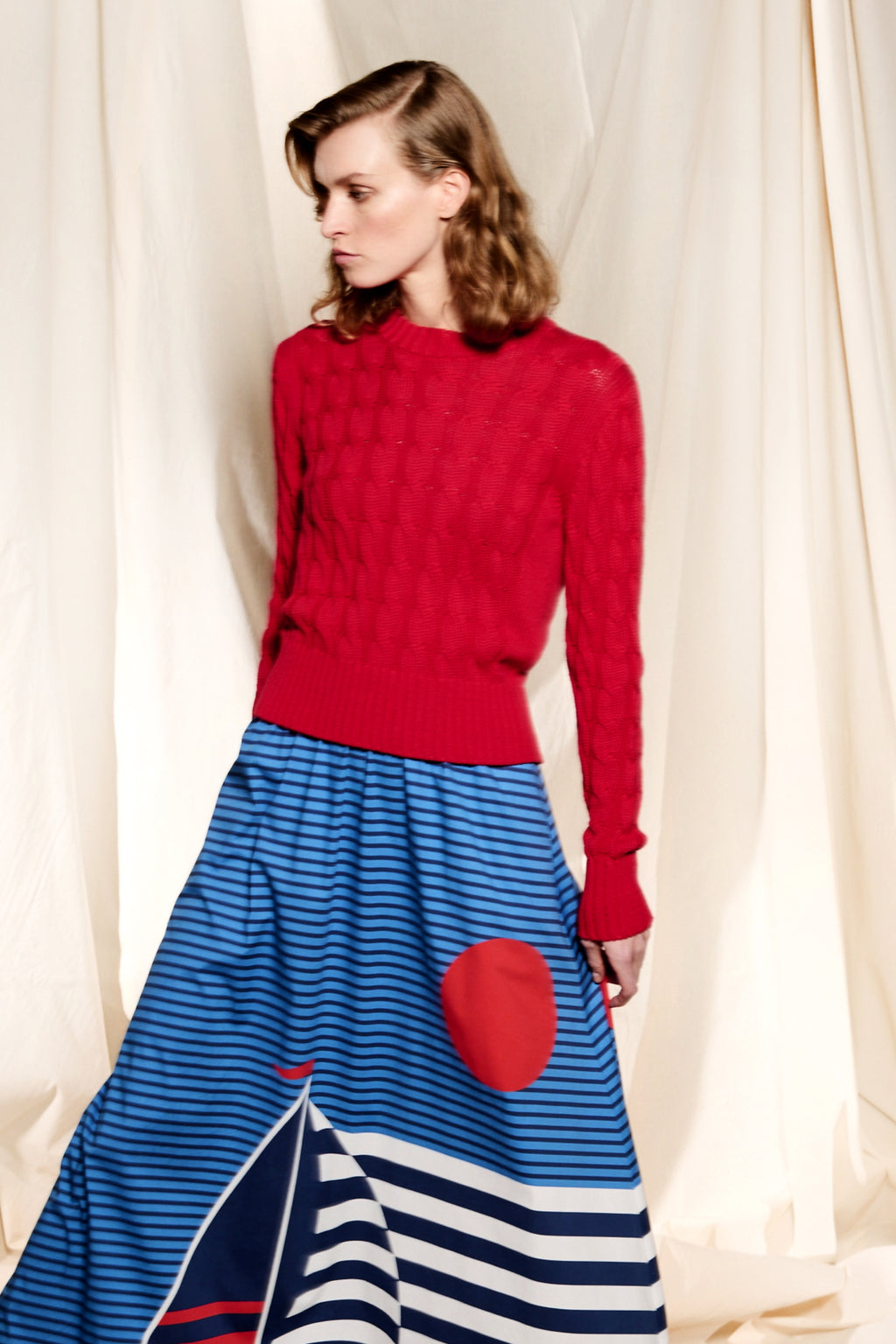 COTTON  CABLE KNIT PULL GENA - PULLS - SCAPA FASHION - SCAPA OFFICIAL