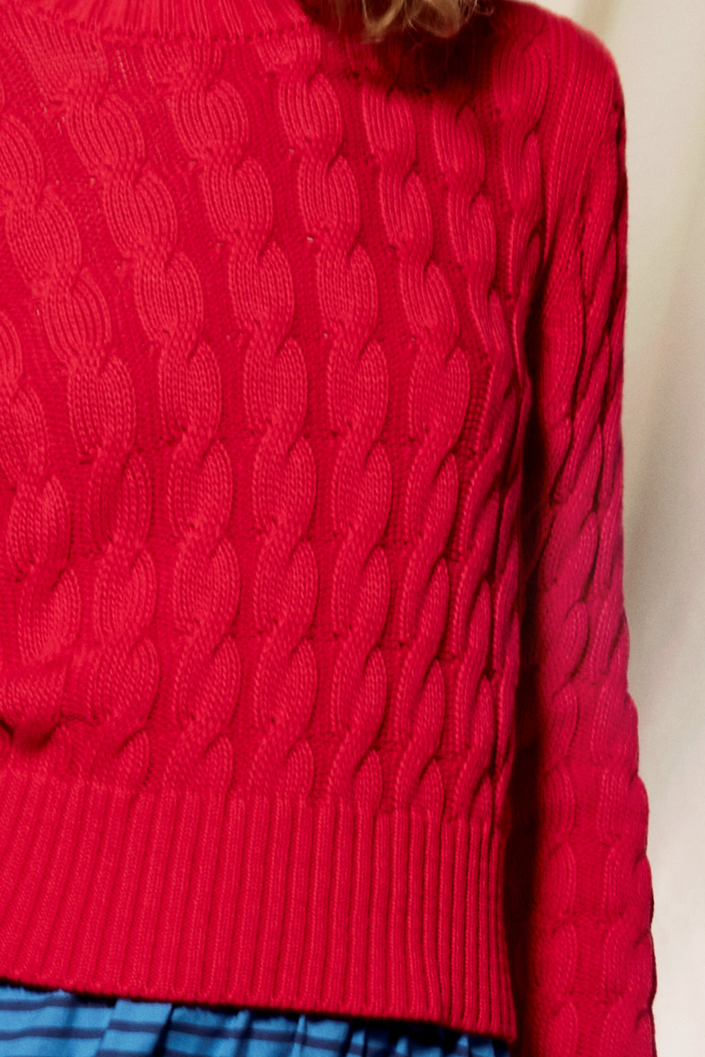 COTTON  CABLE KNIT PULL GENA - PULLS - SCAPA FASHION - SCAPA OFFICIAL