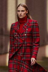 WOOL TARTAN JACKET ALISSON - JACKETS - SCAPA FASHION - SCAPA OFFICIAL