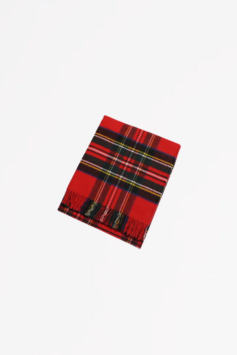 TARTAN Throw Merino wool - royal stewart tartan