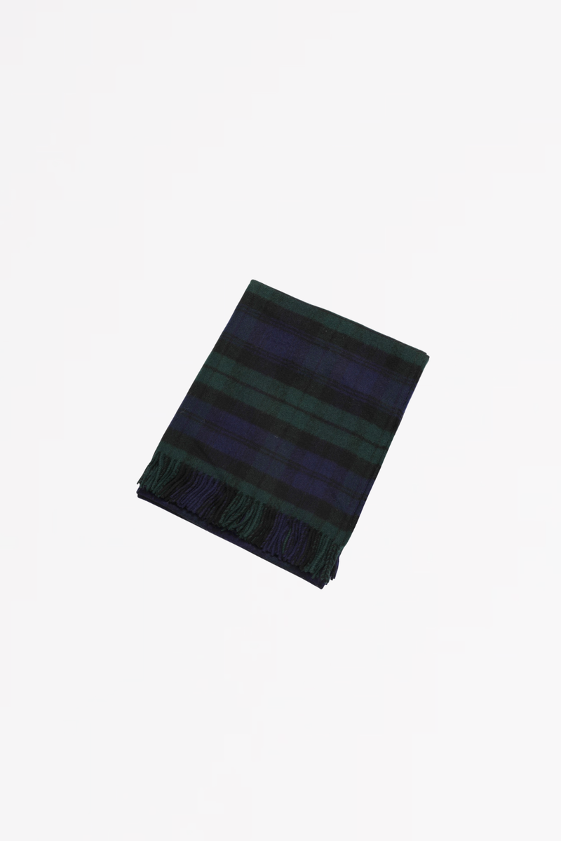 TARTAN Throw Merino wool - black watch tartan - THROWS - SCAPA FASHION - SCAPA OFFICIAL