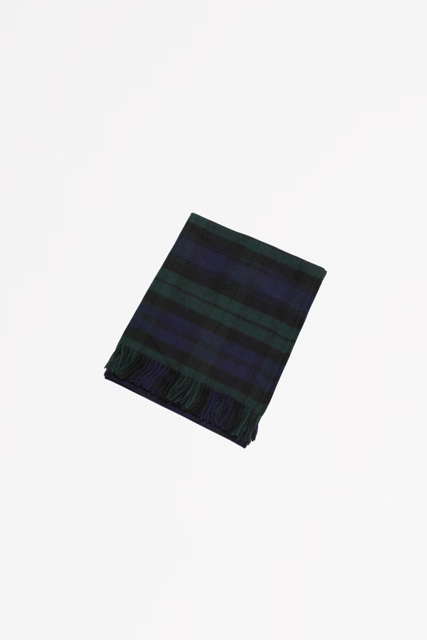 TARTAN Throw Merino wool - black watch tartan