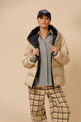 REVERSIBLE HOODED PUFFER COAT WEST