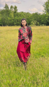 FLOWER PRINT WOOL  JACKET DAKOTA
