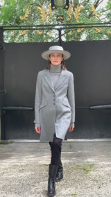 ITALIAN FLANNEL SINGLE-BREASTED JACKET MANUELA