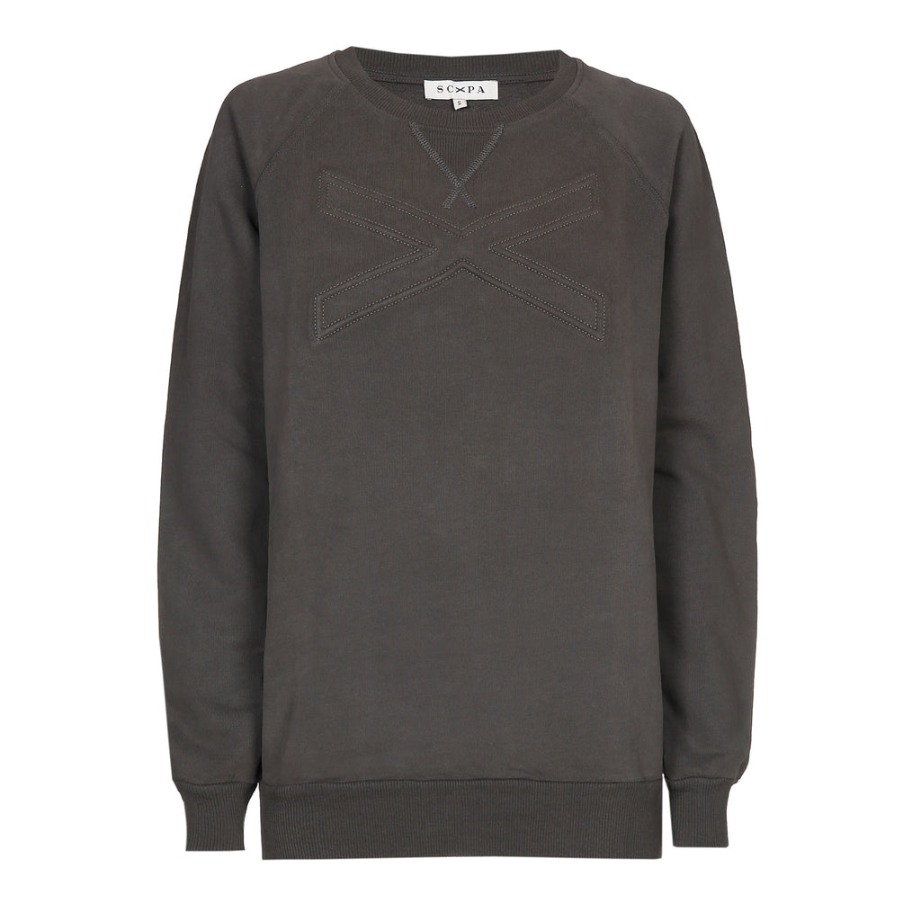 MOLTON SWEATER ROSAN- CRISP WHITE/LIGHT GREY/NAVY/DARK GREY