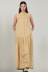 WASHED LINEN DRESS WEYLA - DRESSES - SCAPA FASHION - SCAPA OFFICIAL