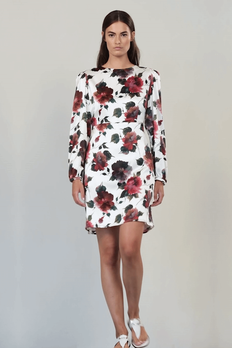 SILK FLORAL DRESS GRACE - DRESSES - SCAPA FASHION - SCAPA OFFICIAL