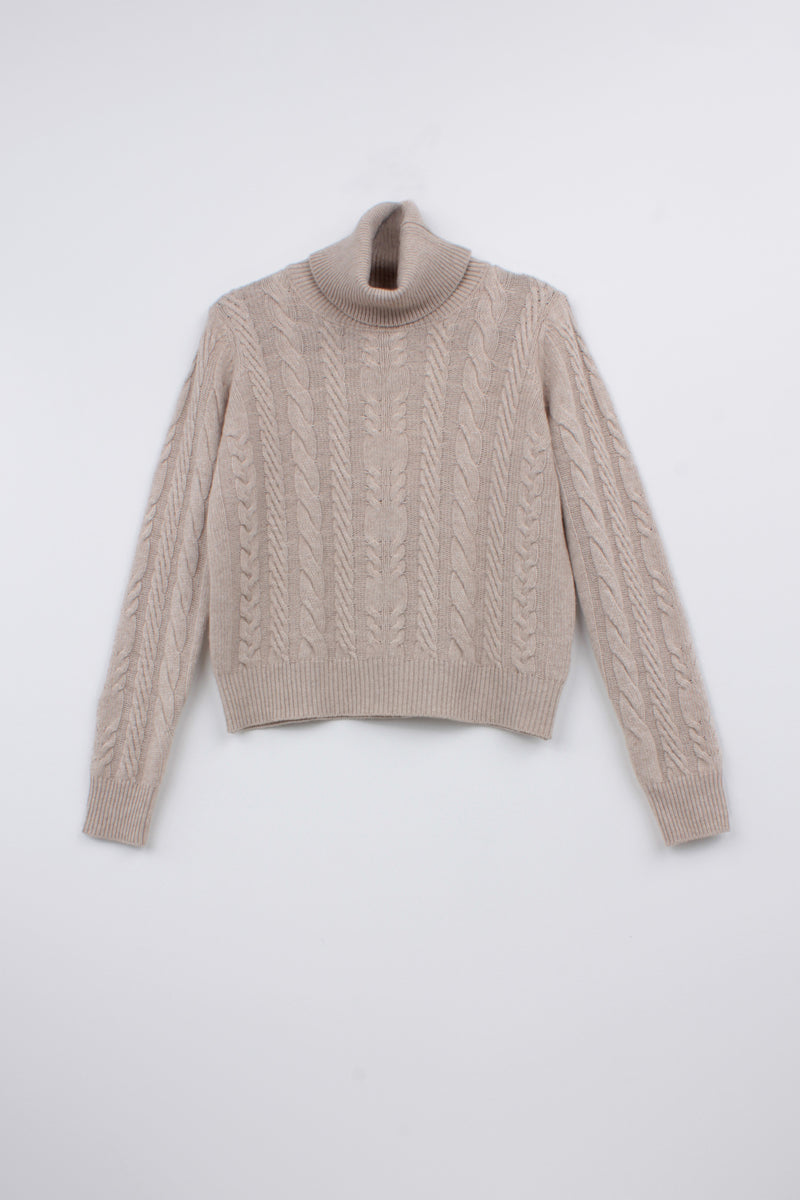 WOOL BLEND KABLE KNIT PULL DALSTON - PULLS - SCAPA FASHION - SCAPA OFFICIAL