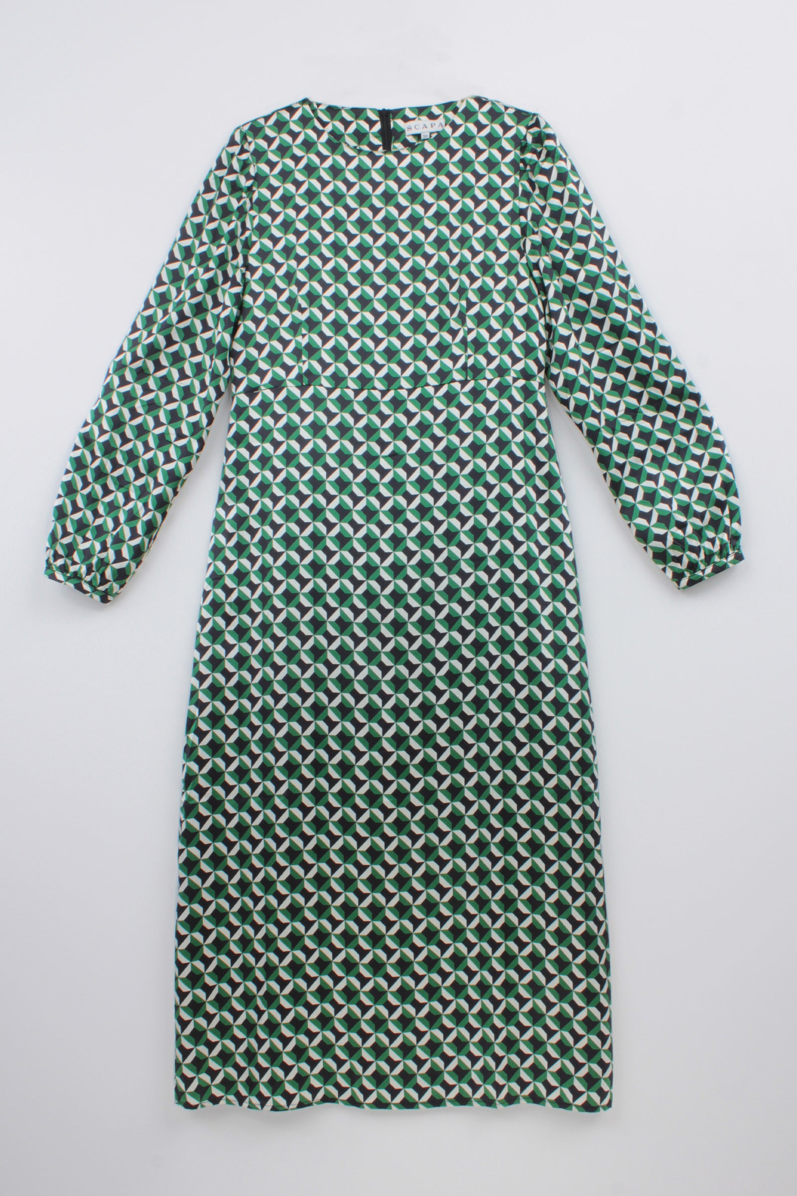 SILK GEOMETRIC PRINT DRESS GRACY