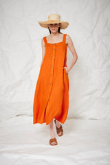 LINEN DRESS WISTLE - DRESSES - SCAPA FASHION - SCAPA OFFICIAL