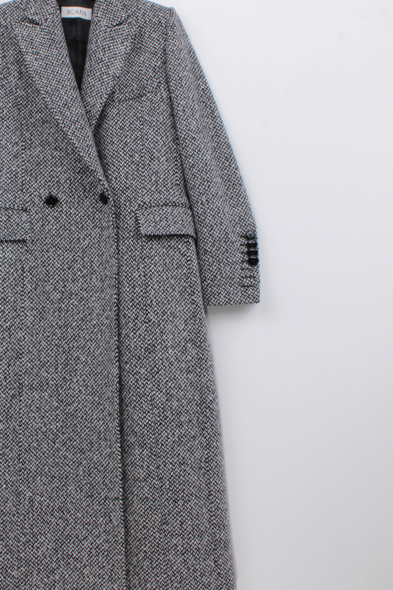 WOOL TWEED COAT LEYTON - COATS - SCAPA FASHION - SCAPA OFFICIAL