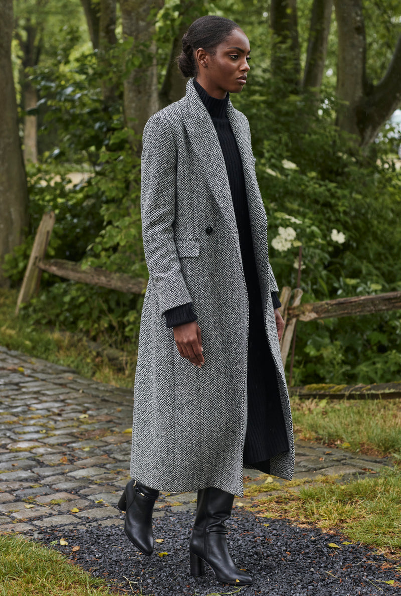 WOOL TWEED COAT LEYTON - COATS - SCAPA FASHION - SCAPA OFFICIAL