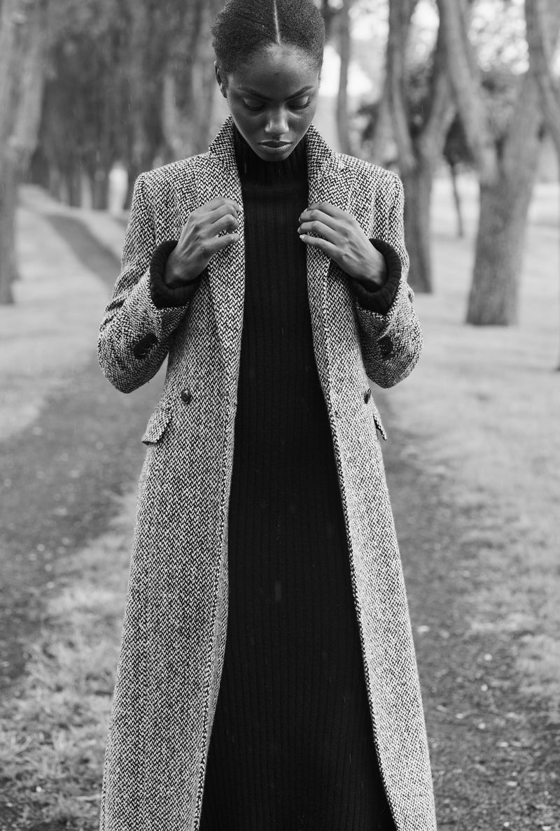 WOOL TWEED COAT LEYTON - COATS - SCAPA FASHION - SCAPA OFFICIAL