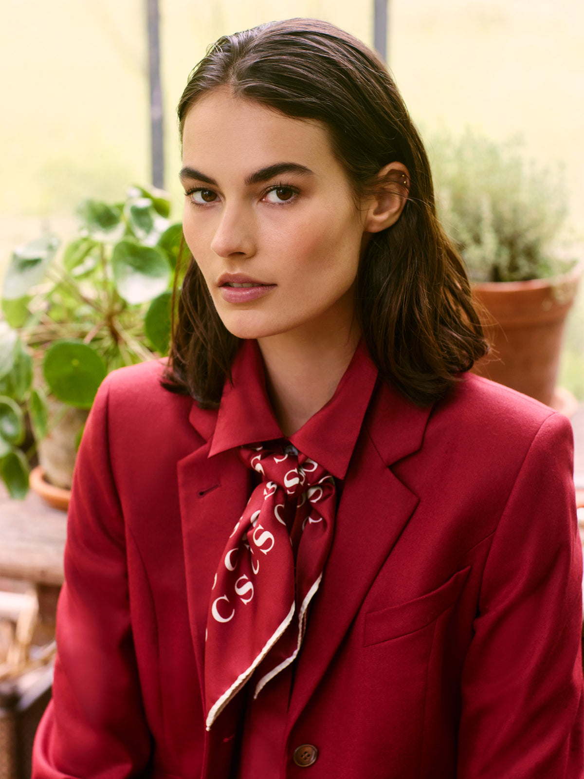 MONOGRAM SILK SHAWL DYLAN - ACCESSOIRES - SCAPA FASHION - SCAPA OFFICIAL
