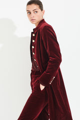 COTTON VELVET COAT BROOKE - COATS - SCAPA FASHION - SCAPA OFFICIAL