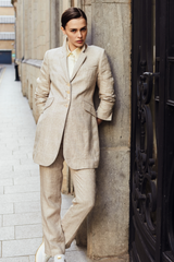 LINEN CHECKERED TROUSER CHILTON - TROUSERS - SCAPA FASHION - SCAPA OFFICIAL