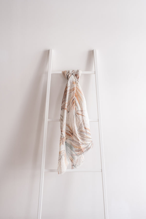 LINEN PALM SHAWL PALM - ACCESSOIRES - SCAPA FASHION - SCAPA OFFICIAL