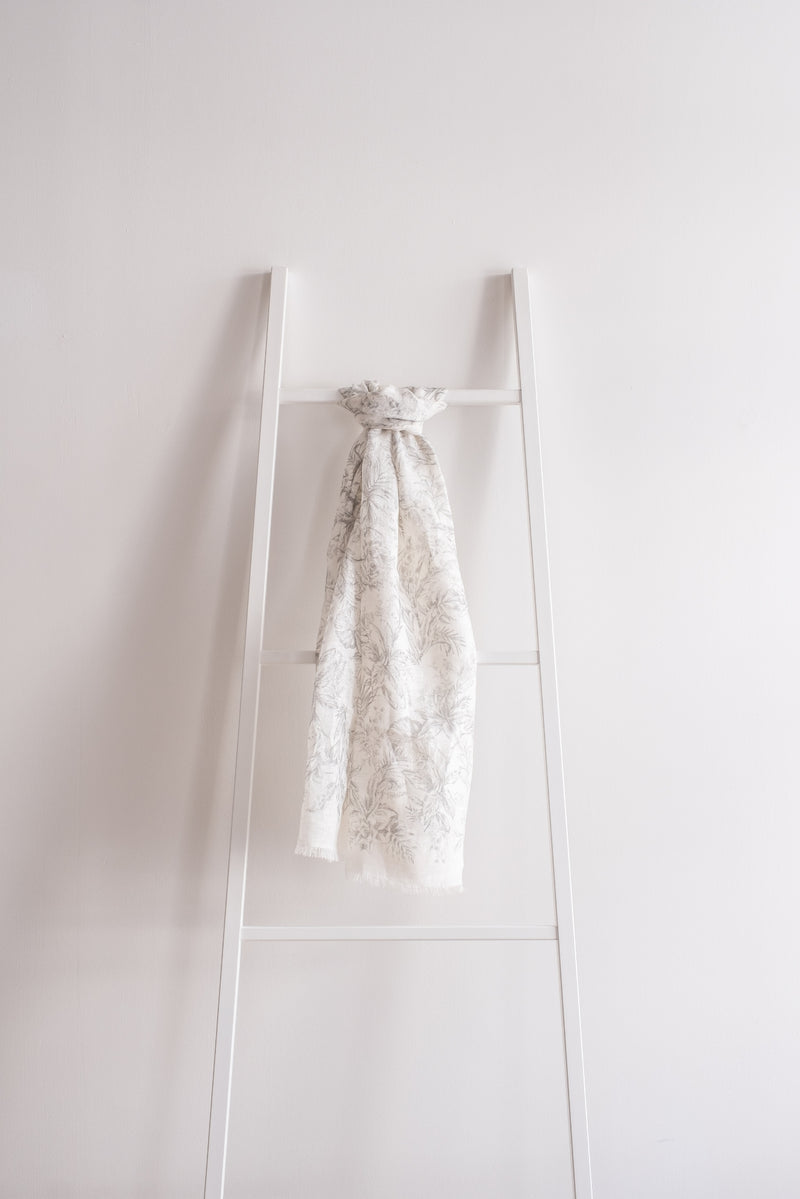 LINEN TOIL DE JOUY SHAWL BADEN - ACCESSOIRES - SCAPA FASHION - SCAPA OFFICIAL