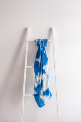 SILK BLUE WATERCOLOUR SHAWL BRUCE - ACCESSOIRES - SCAPA FASHION - SCAPA OFFICIAL