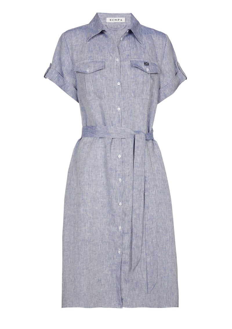 LINEN DRESS MALLOW -  - SCAPA FASHION - SCAPA OFFICIAL