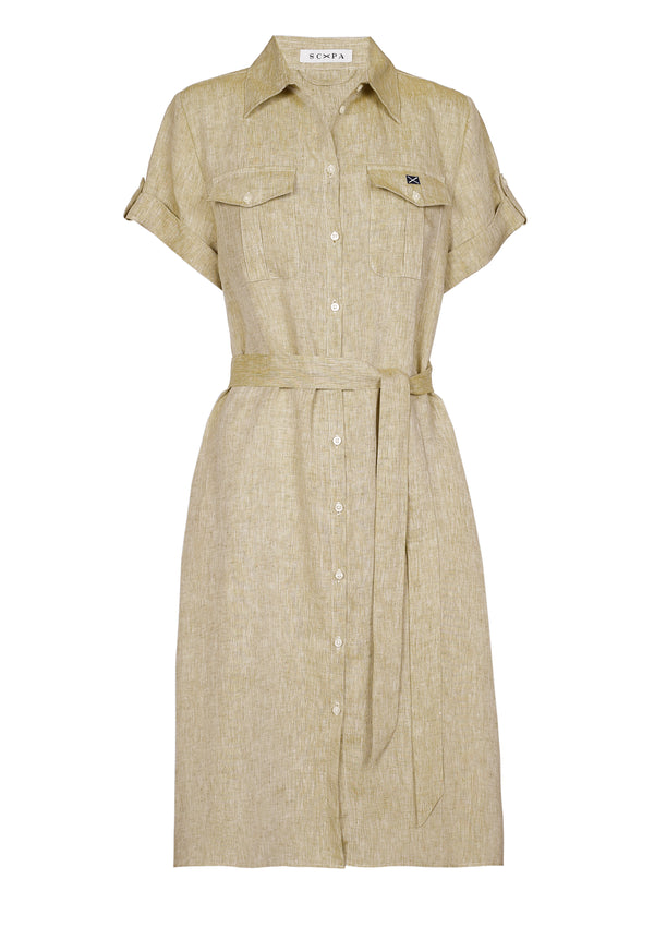 LINEN DRESS MALLOW -  - SCAPA FASHION - SCAPA OFFICIAL